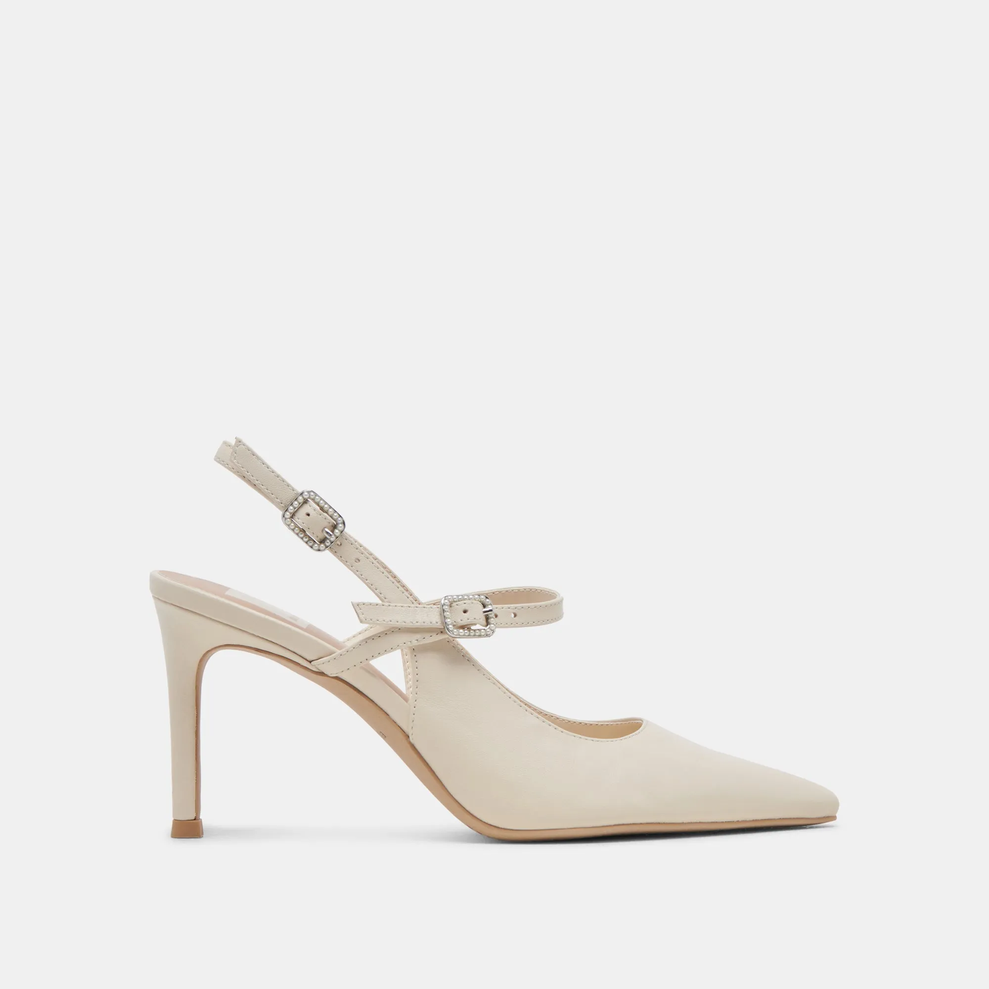 KELLEN HEELS IVORY LEATHER Heeled Booties