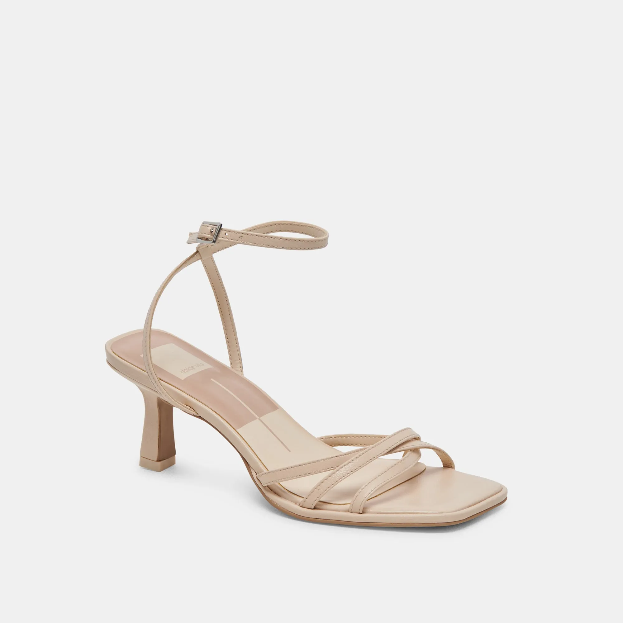 MANJI HEELS BONE PATENT LEATHER Boho Style Heels Luxury Leather Pumps