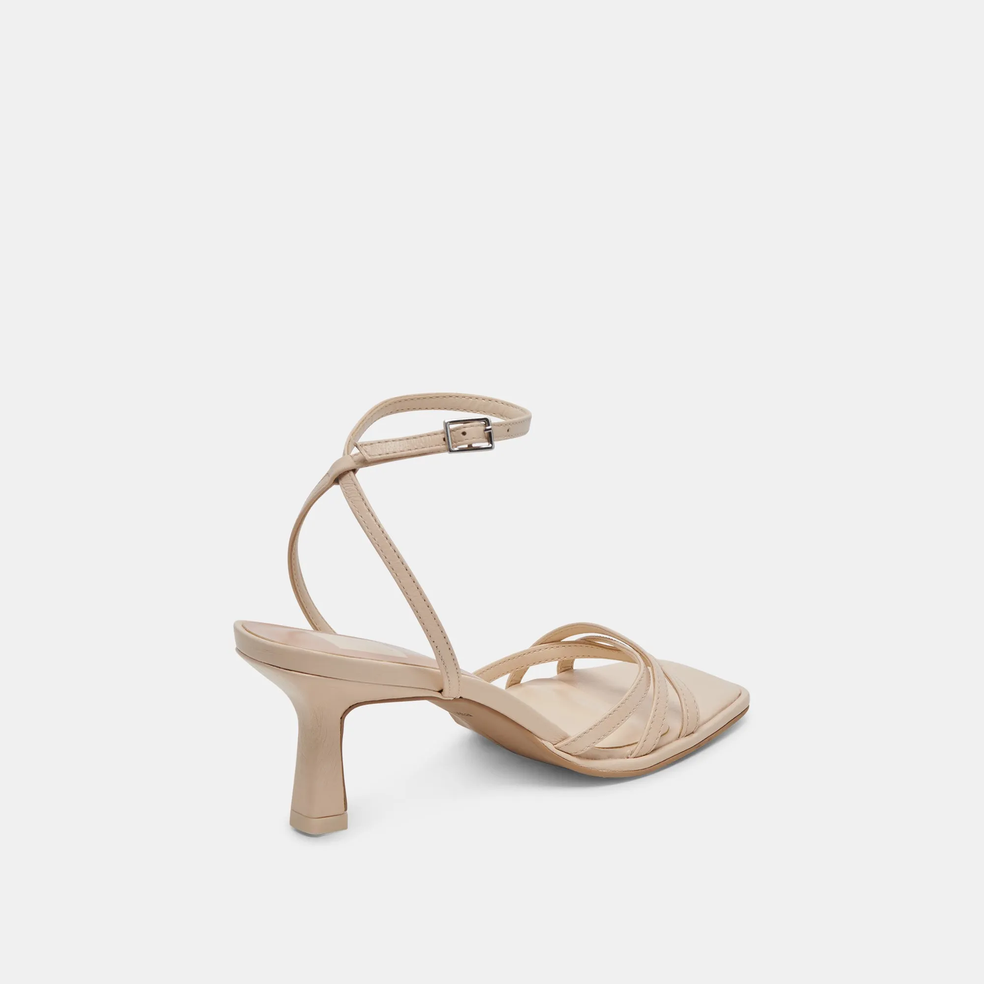 Removable Footbed Formal Office Shoes MANJI HEELS BONE PATENT LEATHER