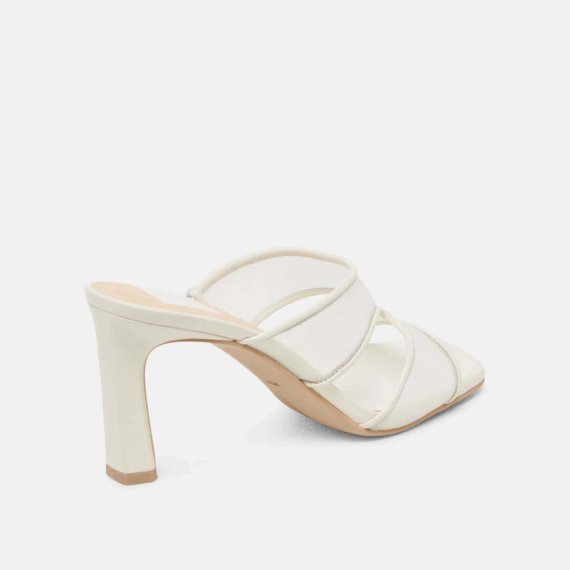 GITEL HEELS OFF WHITE MESH Boho Chic Heels