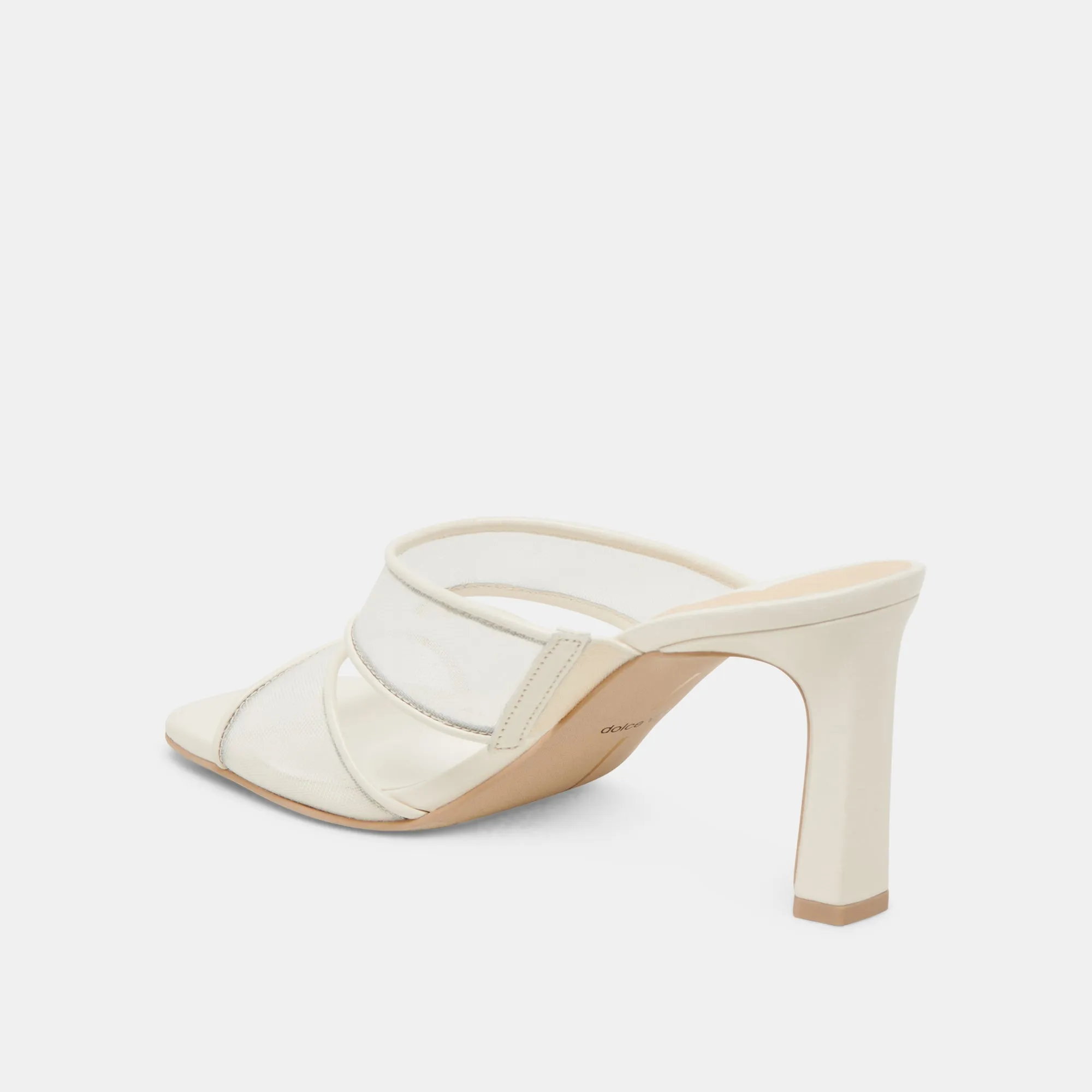 GITEL HEELS OFF WHITE MESH Formal Office Shoes