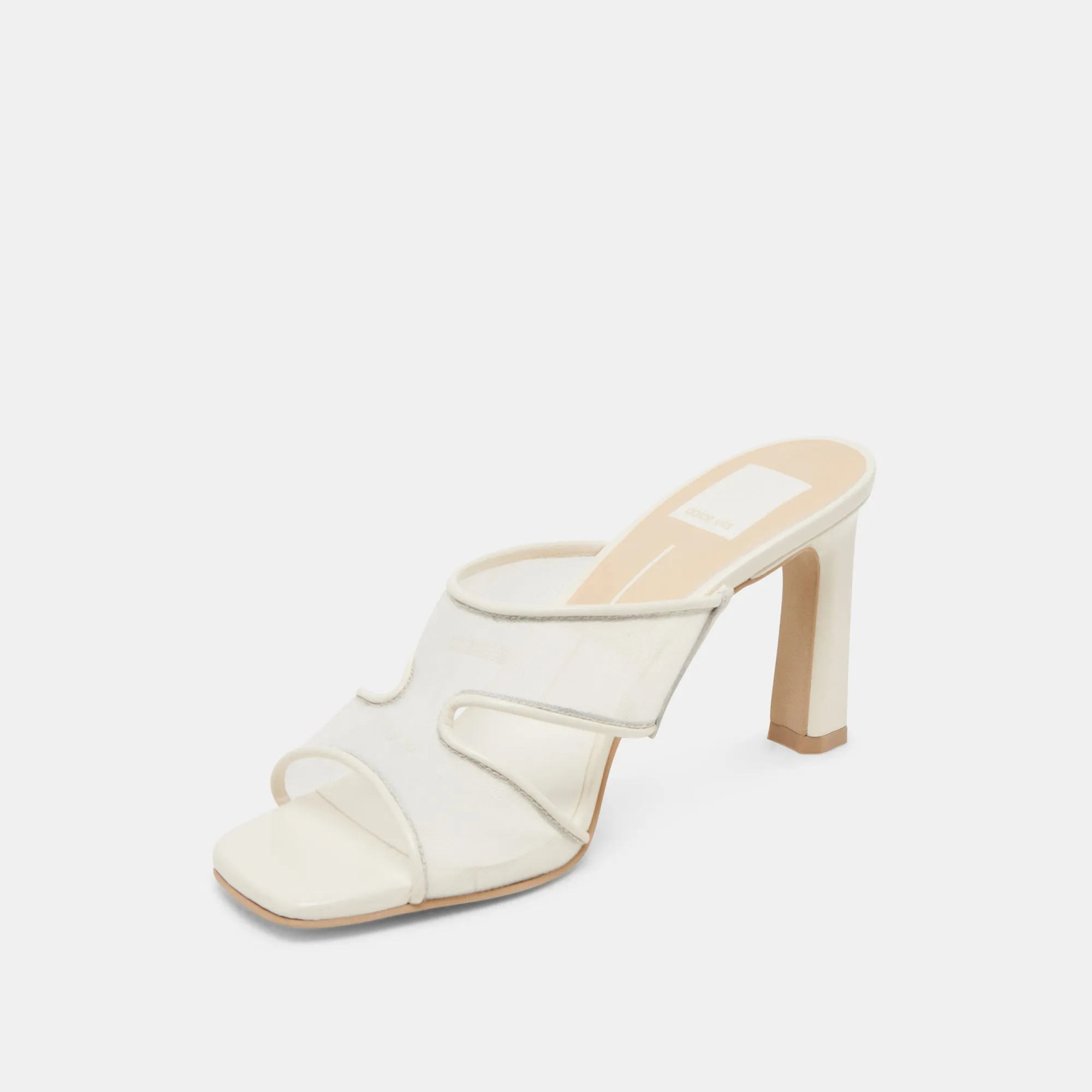 GITEL HEELS OFF WHITE MESH Adjustable Straps Abrasion resistant