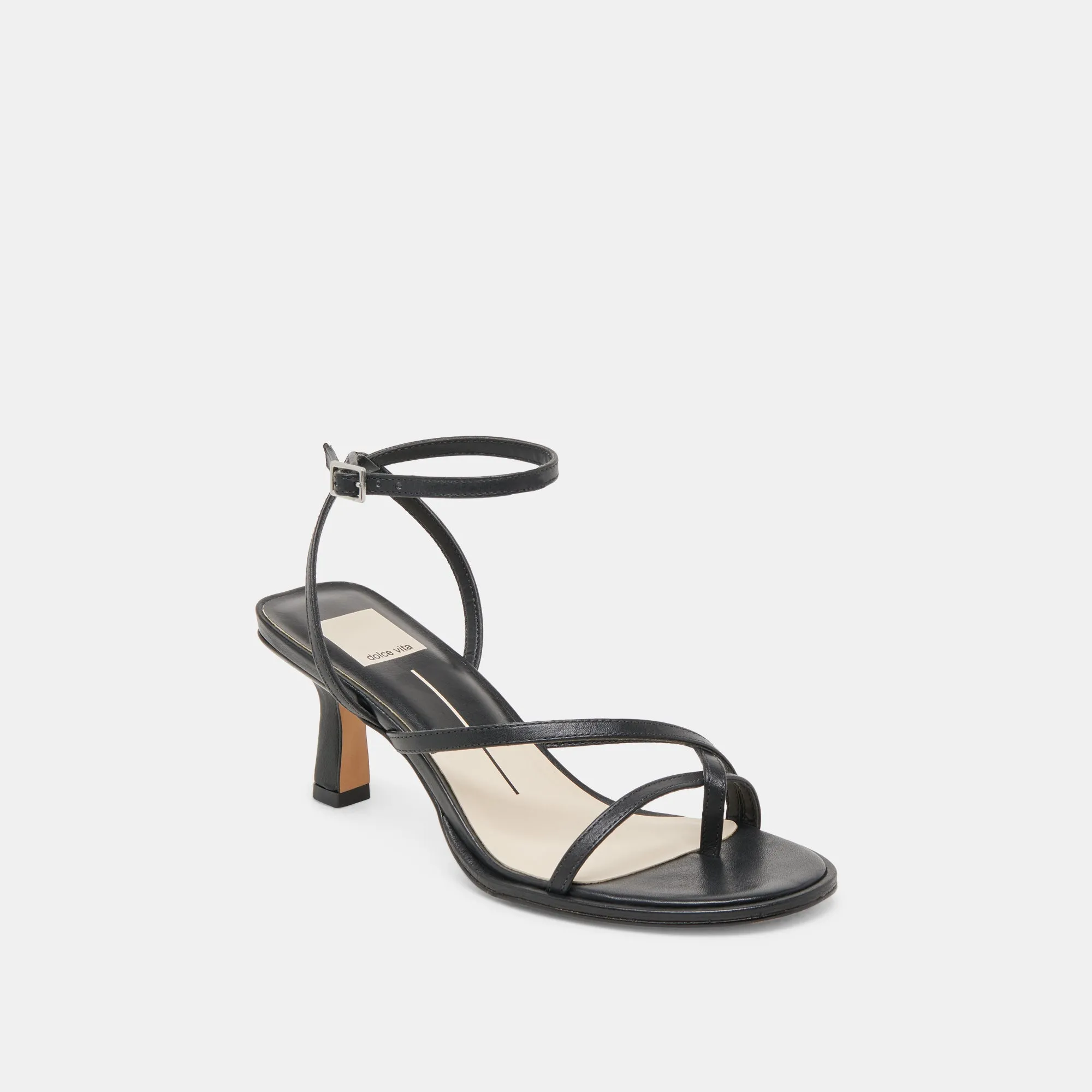 MORAH WIDE HEELS BLACK LEATHER Lightweight Upper