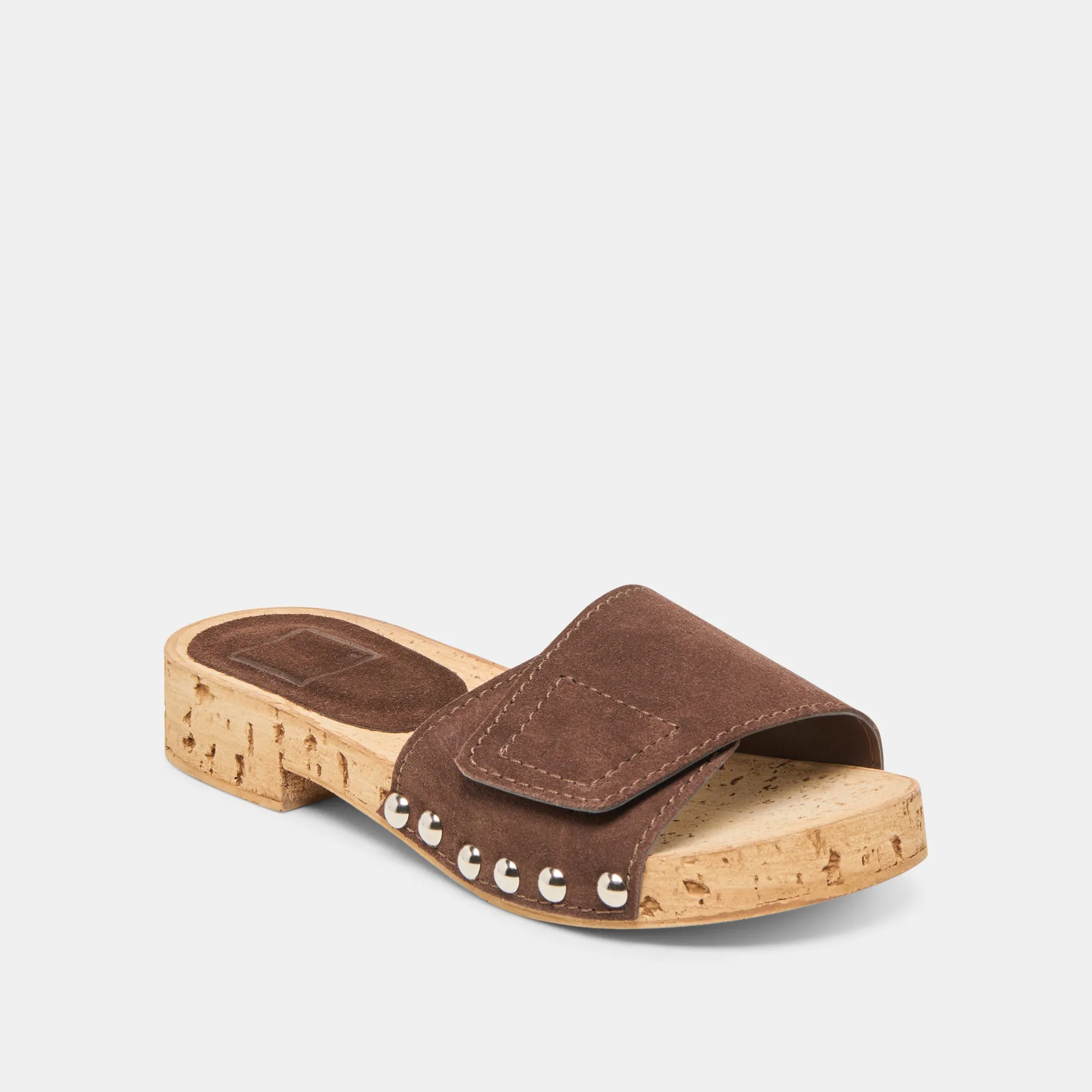 Holiday Time Trendy Outdoor Shoes SANDY SANDALS DK BROWN SUEDE