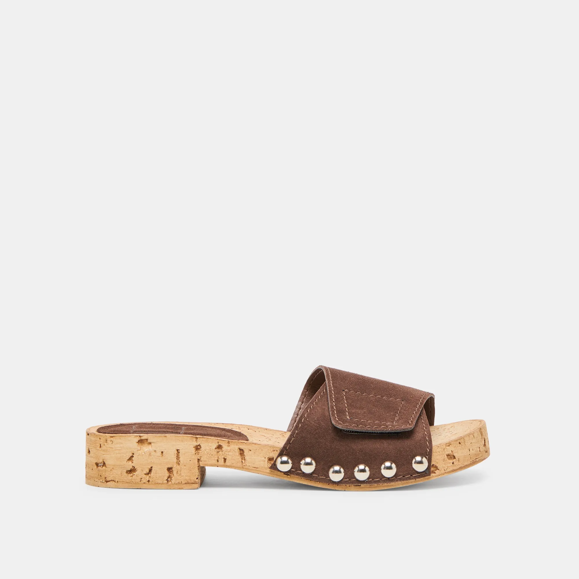 Firm Step Airy Vibe SANDY SANDALS DK BROWN SUEDE