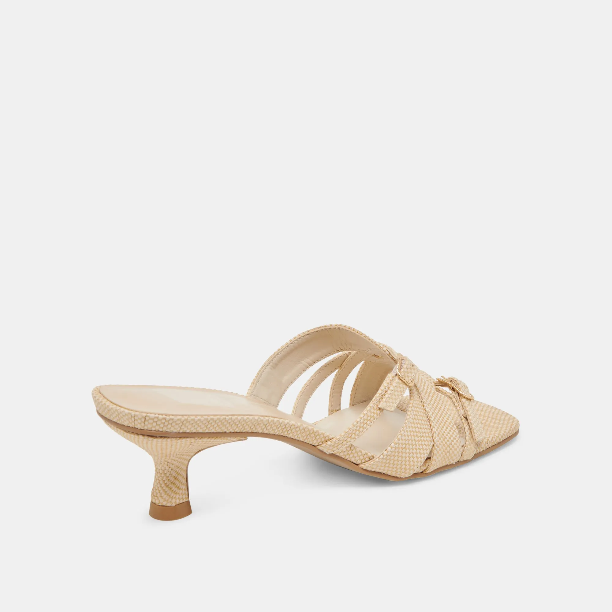 BRYANT HEELS NATURAL WOVEN RAFFIA Comfort Cushion