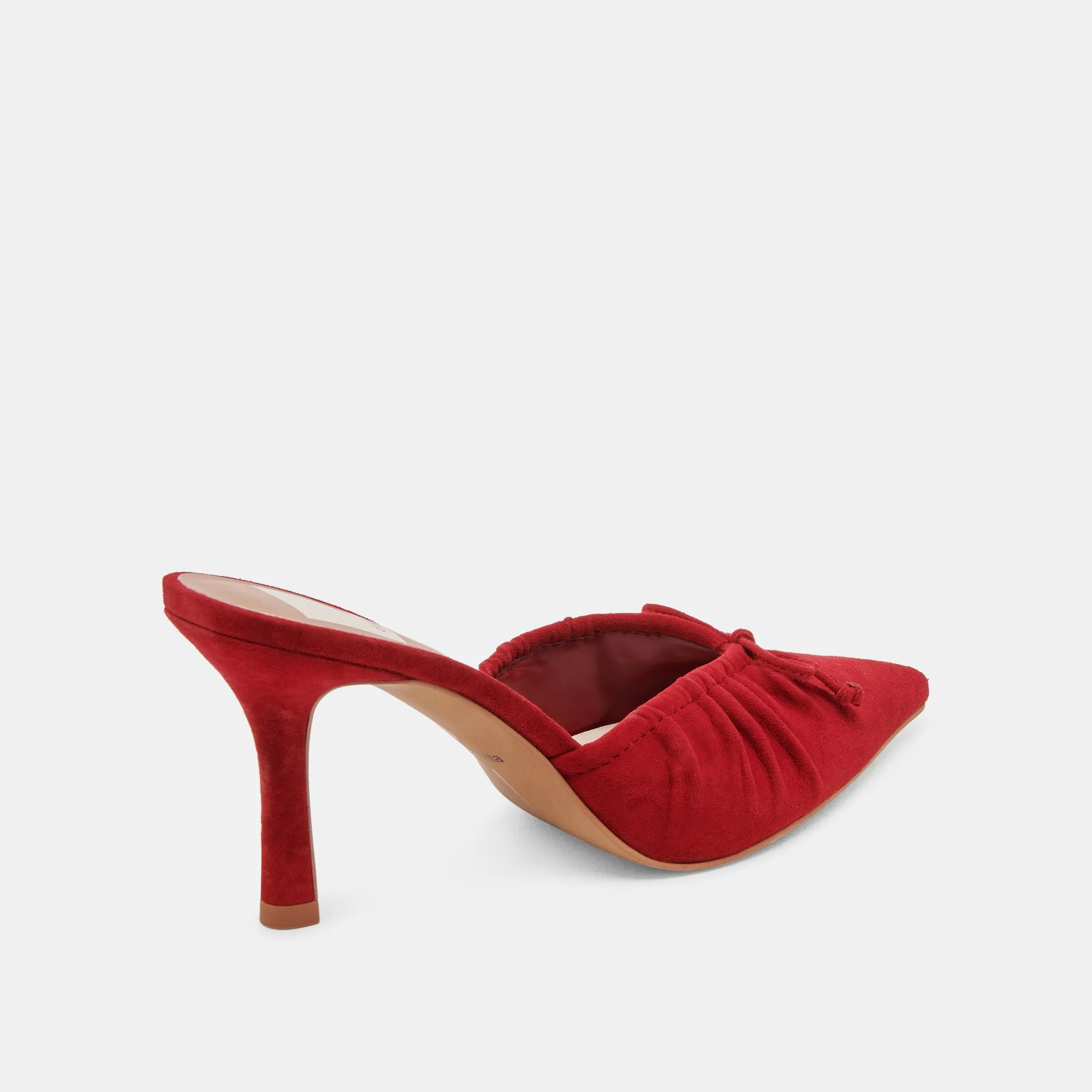 KAIRI HEELS CRIMSON SUEDE Step Light Comfort Strap