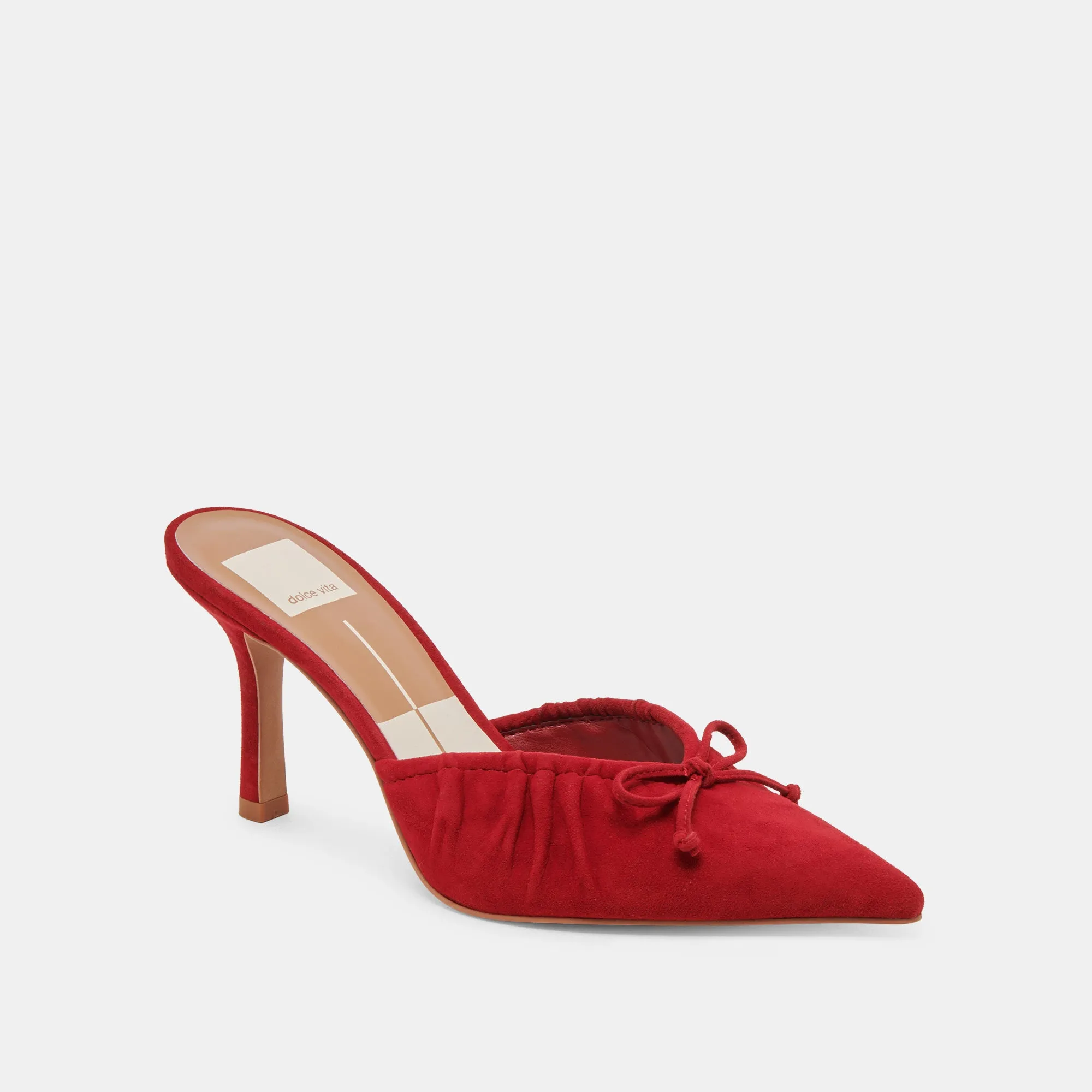 Leather Heeled Sandals KAIRI HEELS CRIMSON SUEDE