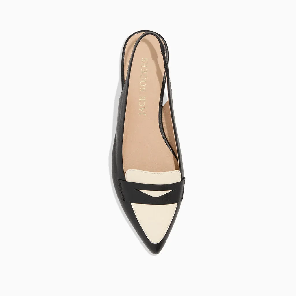 Pennie Sling Back Ballet Strong Stitching Leather Touch