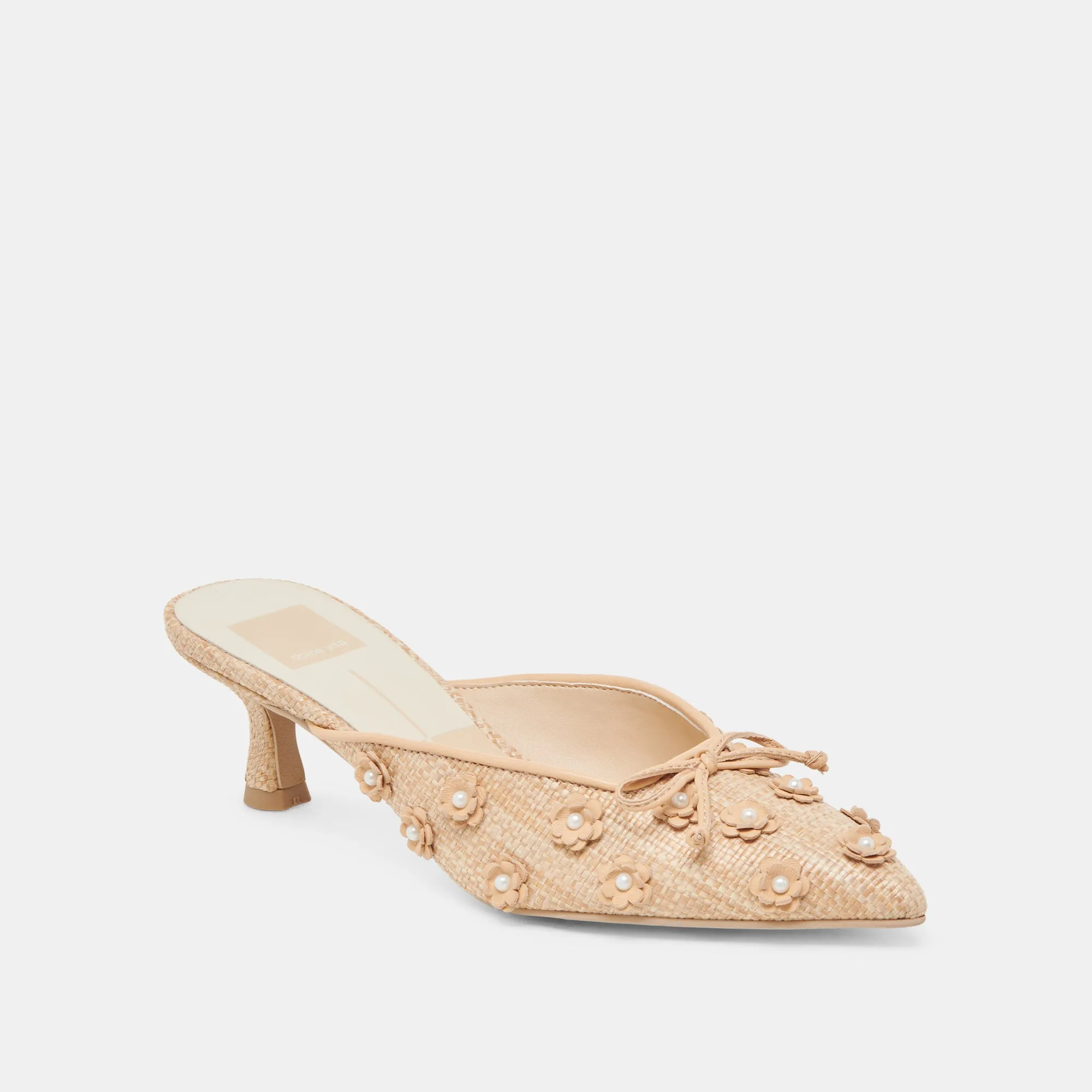 Bejeweled Heels Glam Heels for Night Out CAMILO HEELS LT NATURAL RAFFIA