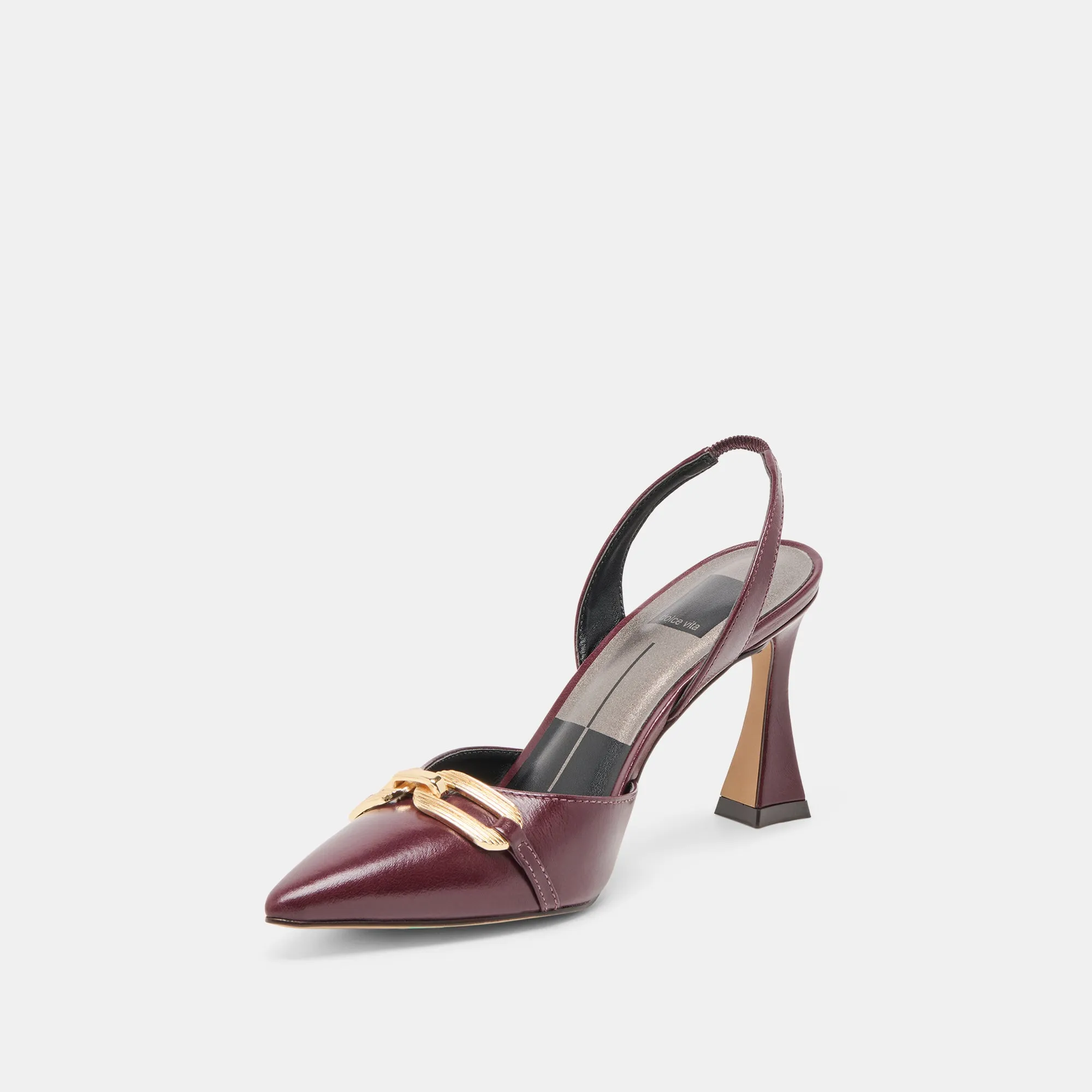 MALIK HEELS CRANBERRY CRINKLE PATENT Comfortable ankle support