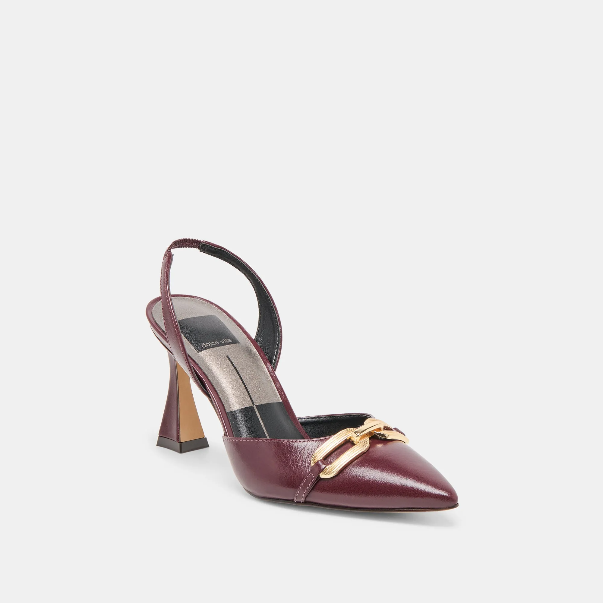 MALIK HEELS CRANBERRY CRINKLE PATENT Retro Sandals Bridal Shoes with Embellishments