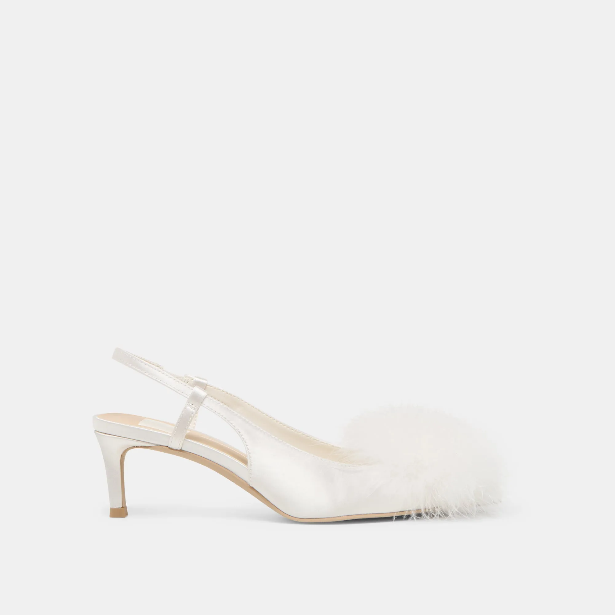 platform sandals Winter High Heels KAMY HEELS TRUE WHITE SATIN