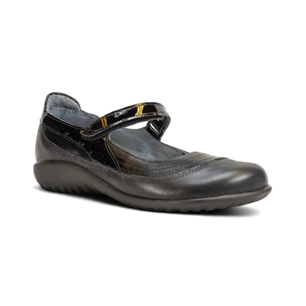 Kirei  (11042) - Black Madras Leather Campus Cool Shock Absorbing