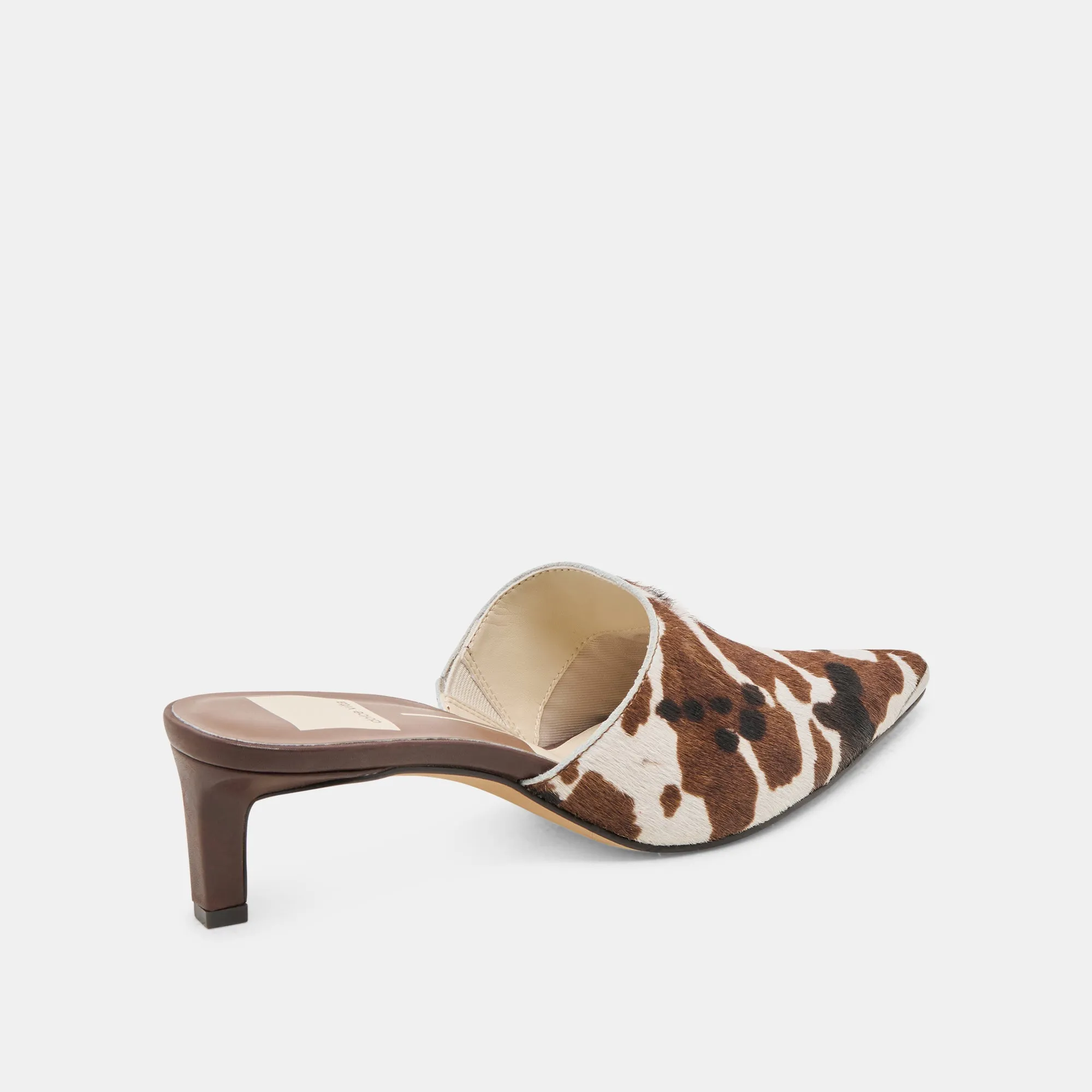 Breathable Material Cushioned LEXY HEELS COCOA TAURUS CALF HAIR