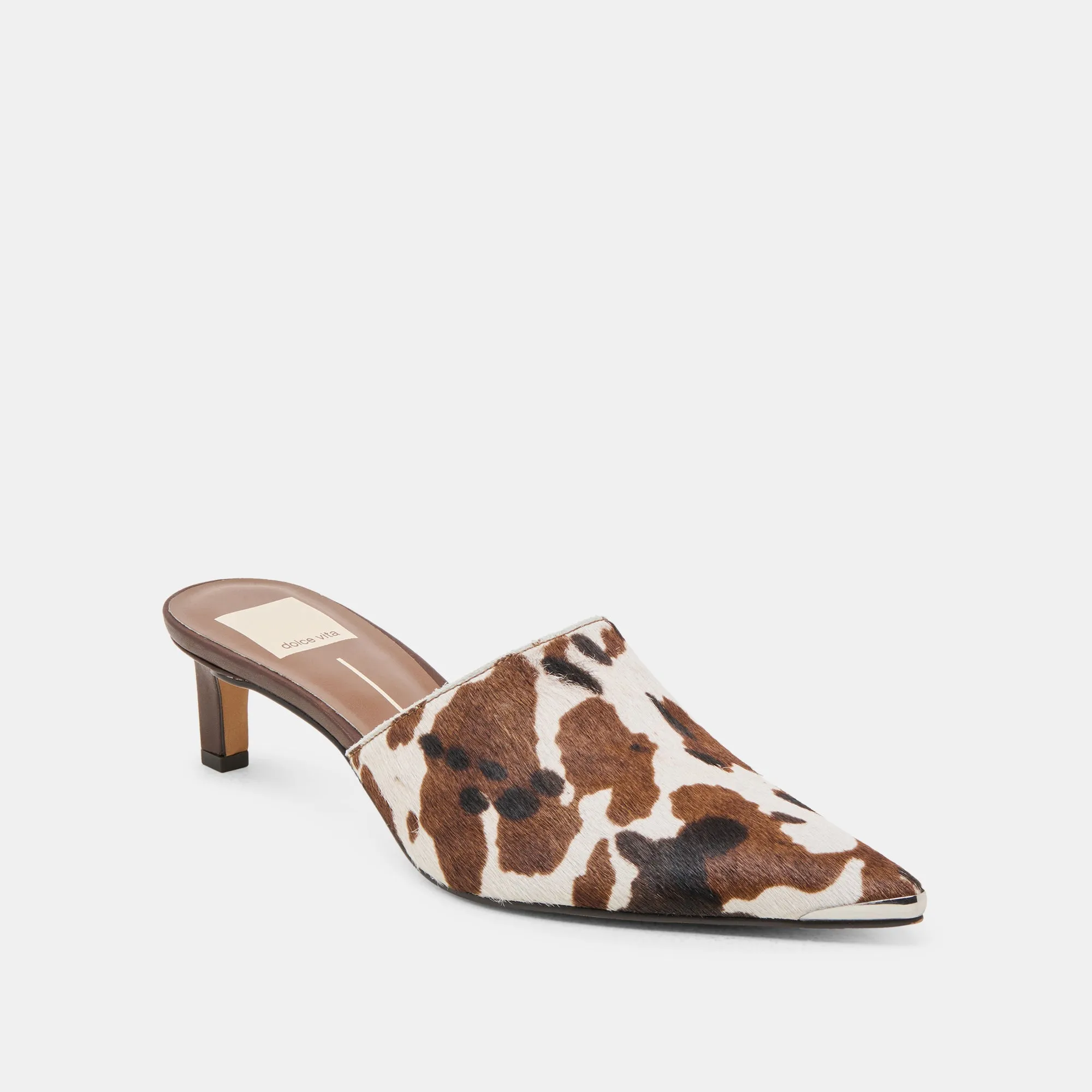 High Top Style LEXY HEELS COCOA TAURUS CALF HAIR