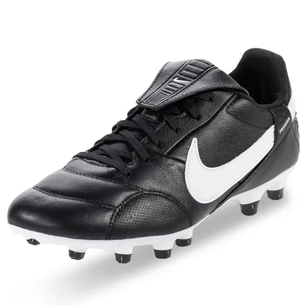 Nike Premier III Firm Ground Soccer Cleats (Black/White) Zone Lock Step Forward