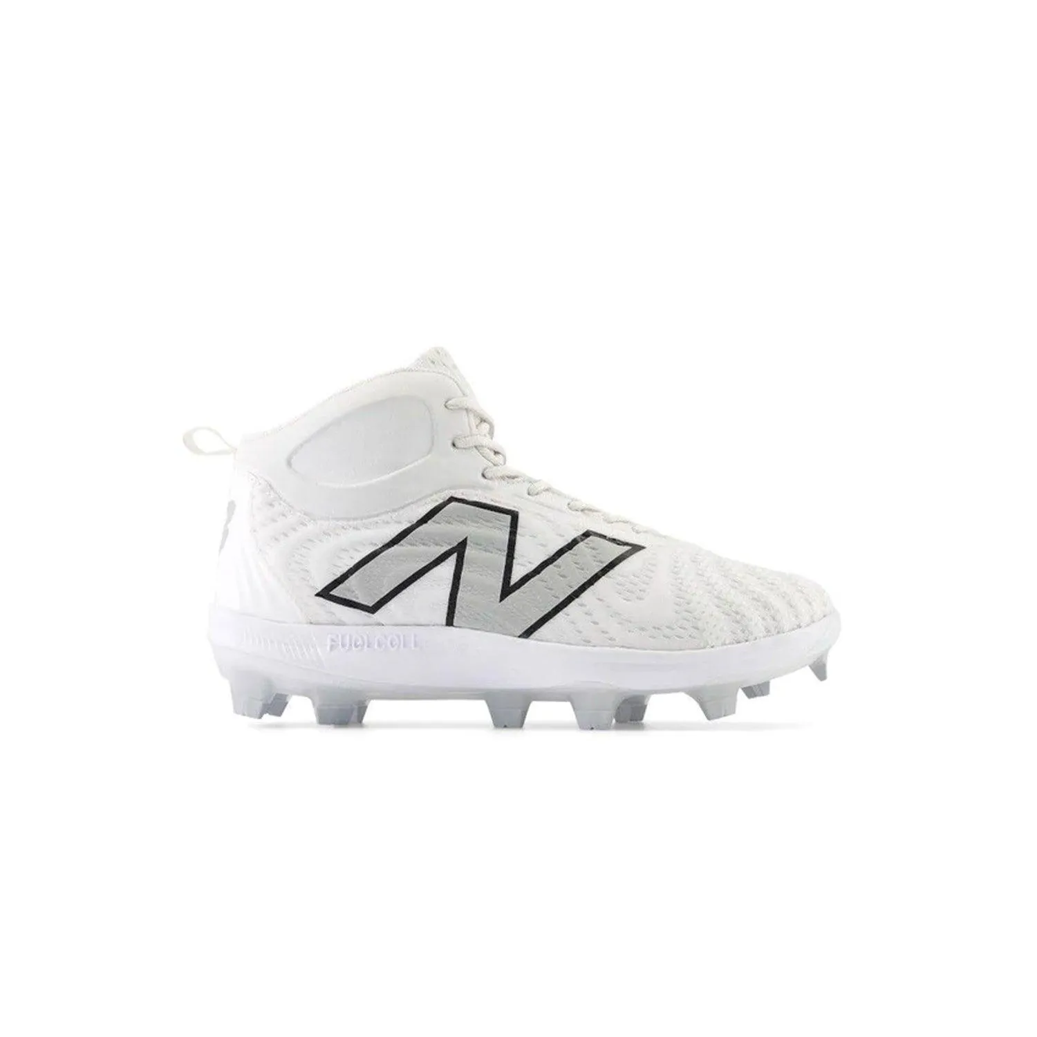 New Balance Men's FuelCell 4040 V7 Mid-Molded Baseball Cleats - White / Raincloud - PM4040W7 Total Balance