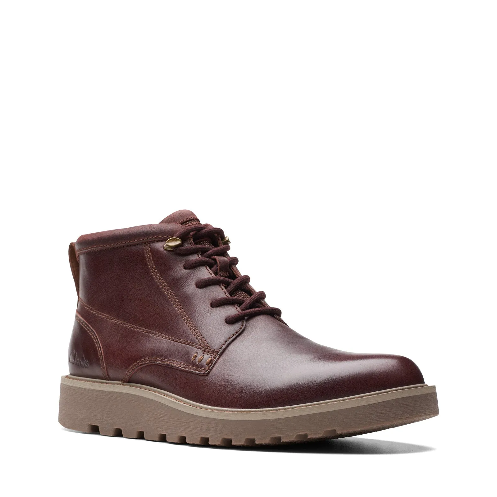 Protective Cushioning Clarks Barnes Lace 26174635 Mens Brown Leather Lace Up Chukkas Boots