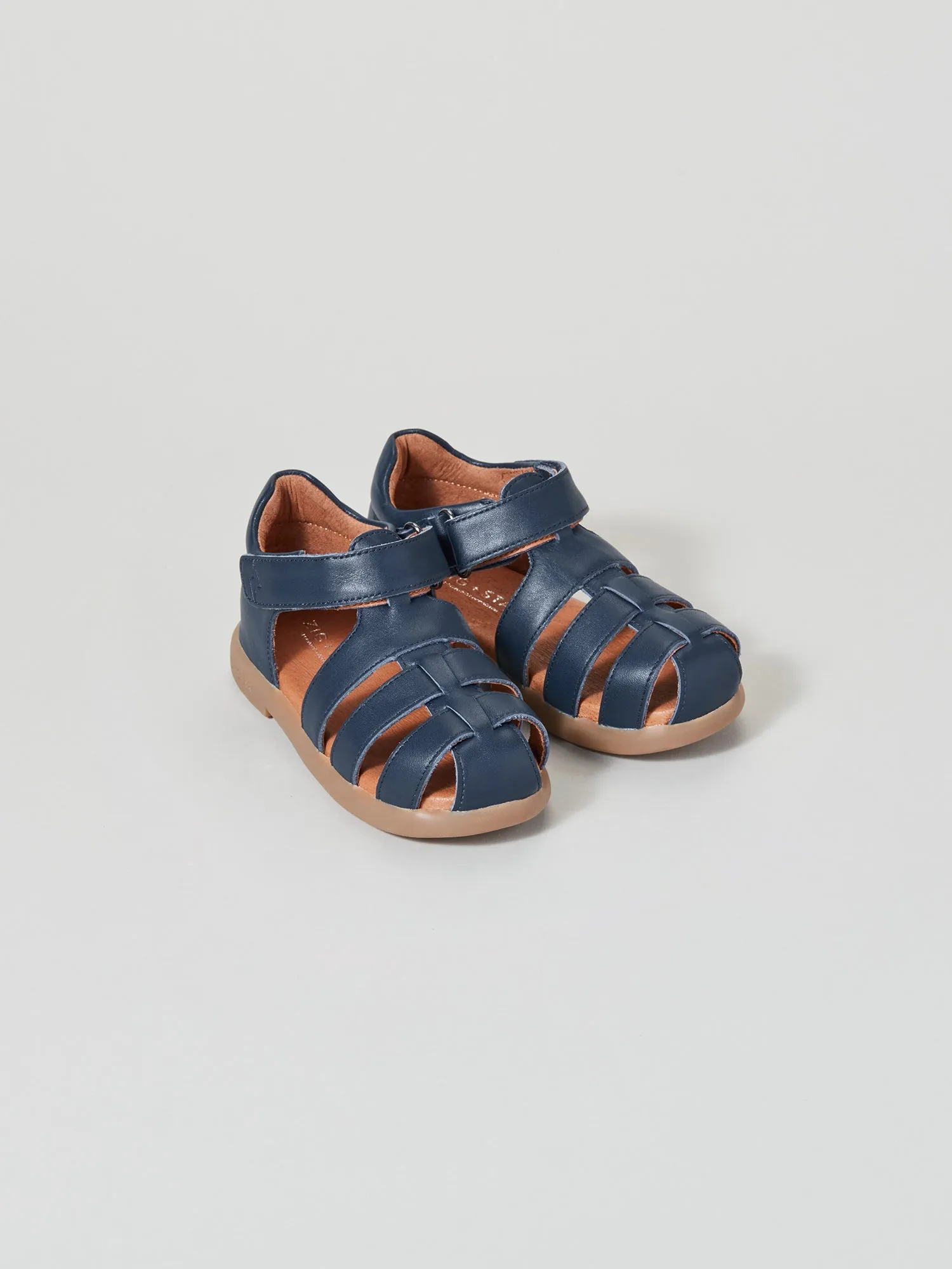 Cosmic Infant Closed-Toe Sandal Navy Wrap Tie