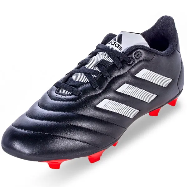 Match Routine Toe Padding adidas Goletto VIII Firm Ground Soccer Cleats (Black/White/Red)