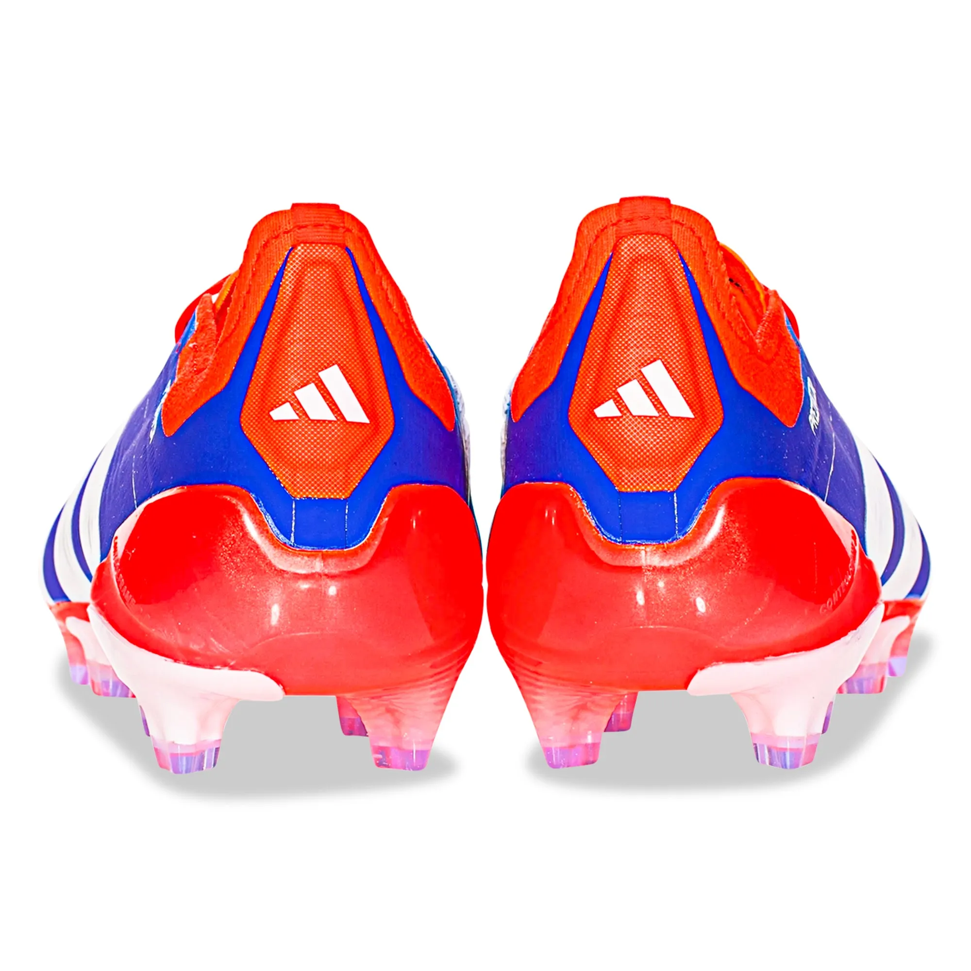 Wet Control Mid Foot adidas Predator Elite FG Soccer Cleats (Lucid Blue/White/Solar Red)