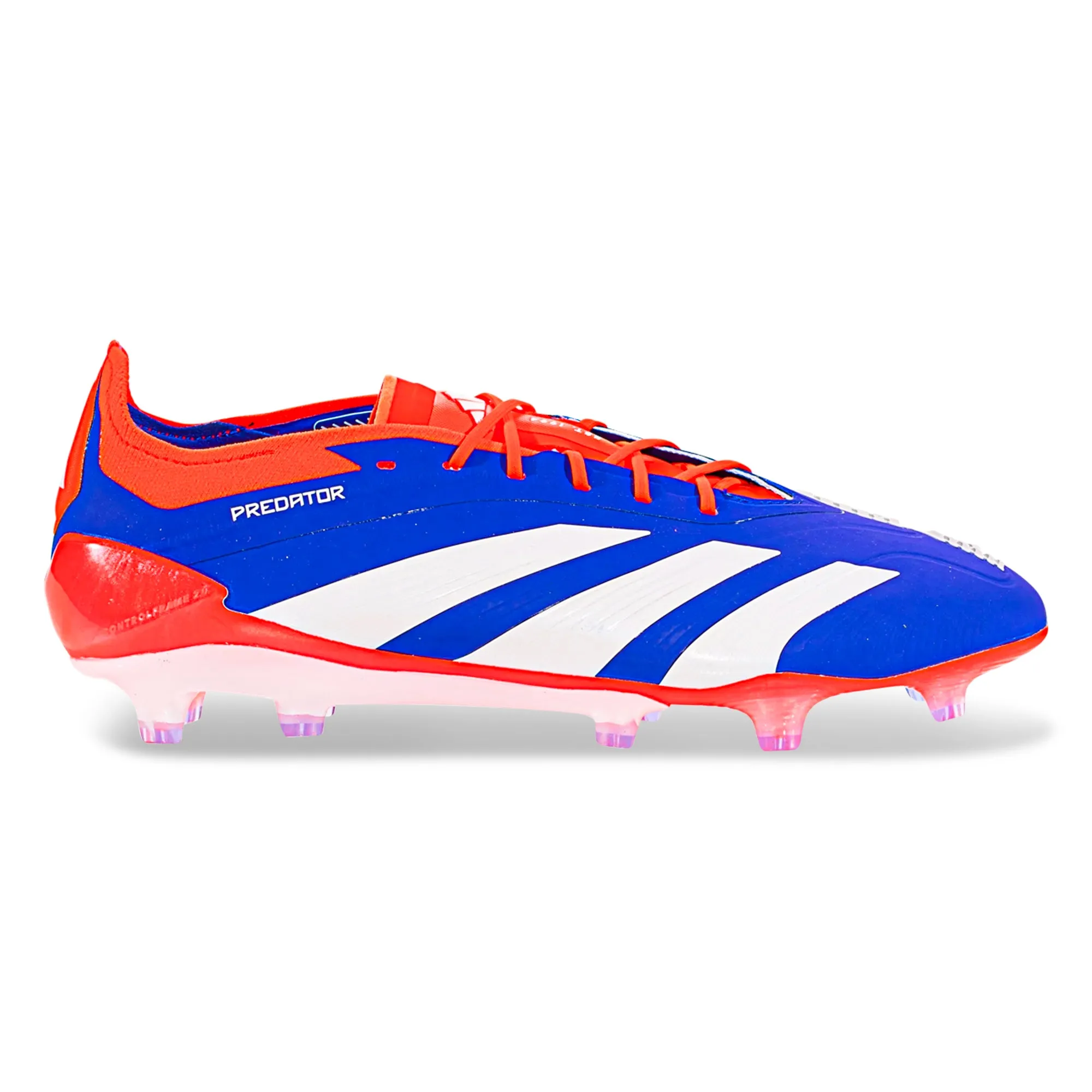 Upper Comfort Stability Boost adidas Predator Elite FG Soccer Cleats (Lucid Blue/White/Solar Red)