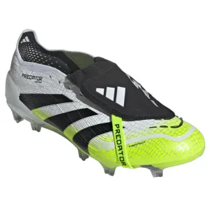Cushion Heel Player Focus adidas Predator Elite Firm Ground Soccer Cleats (White/Black/Lucid Lemon)