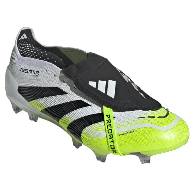 Cushion Heel Player Focus adidas Predator Elite Firm Ground Soccer Cleats (White/Black/Lucid Lemon)
