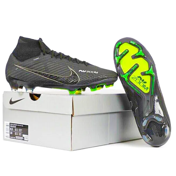 Game Discipline Game Confidence Nike Zoom Superfly 9 Elite Firm Ground Soccer Cleats (Black/Volt)