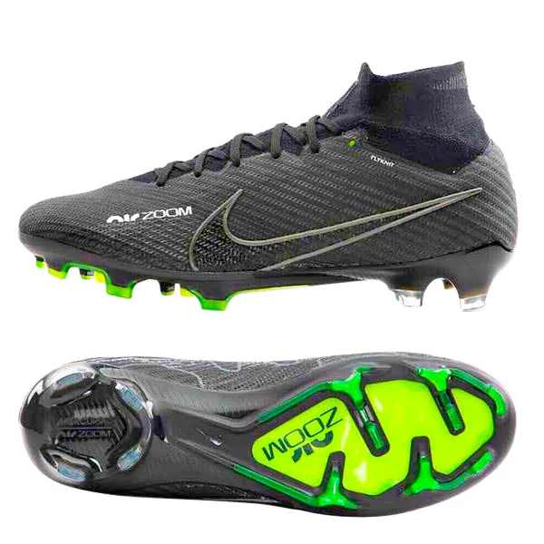 Turf Ready Nike Zoom Superfly 9 Elite Firm Ground Soccer Cleats (Black/Volt)