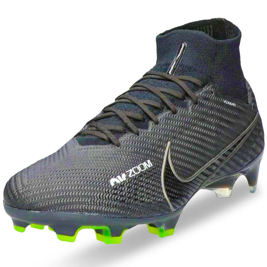 Nike Zoom Superfly 9 Elite Firm Ground Soccer Cleats (Black/Volt) Dynamic Fit
