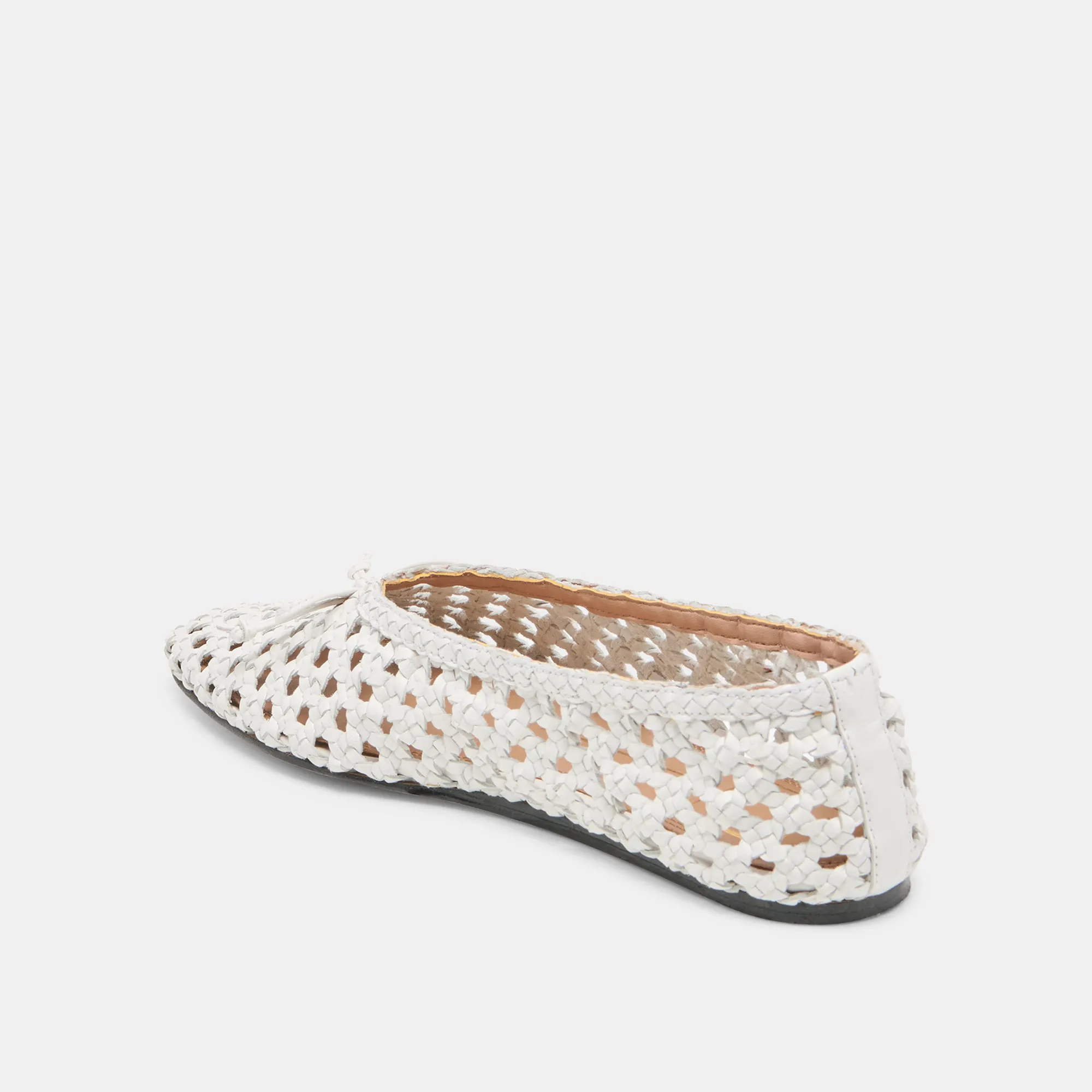 EDDA BALLET FLATS BONE WOVEN LEATHER Water Edge Museum Mood