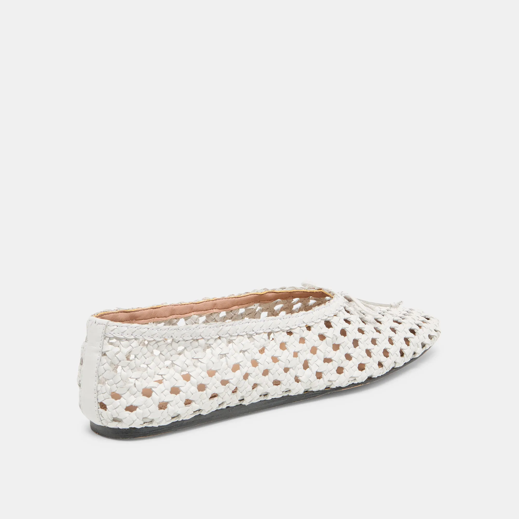 Bloom Mood EDDA BALLET FLATS BONE WOVEN LEATHER