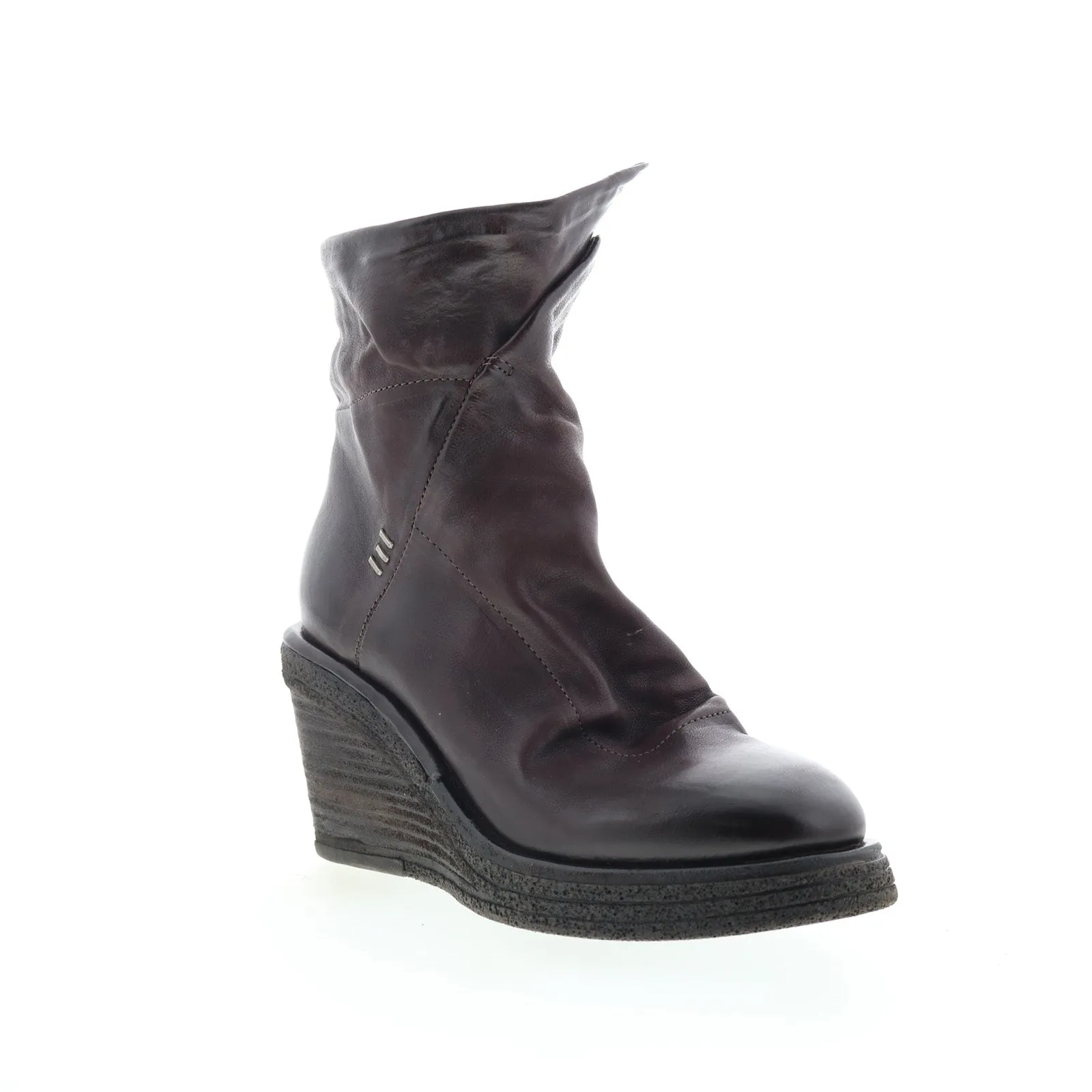 Low Maintenance A.S. 98 Tremont Womens Brown Leather Zipper Casual Dress Boots