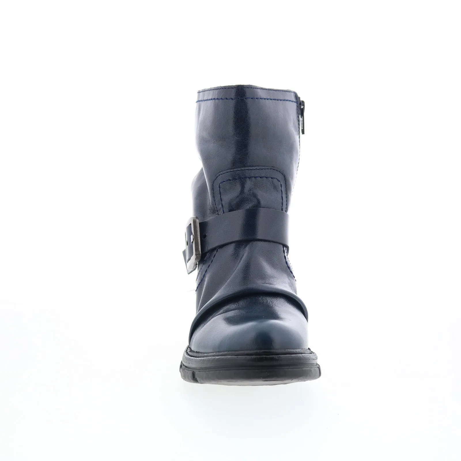 Protective Footwear Toe Protection Miz Mooz Holdyn Womens Blue Leather Zipper Casual Dress Boots