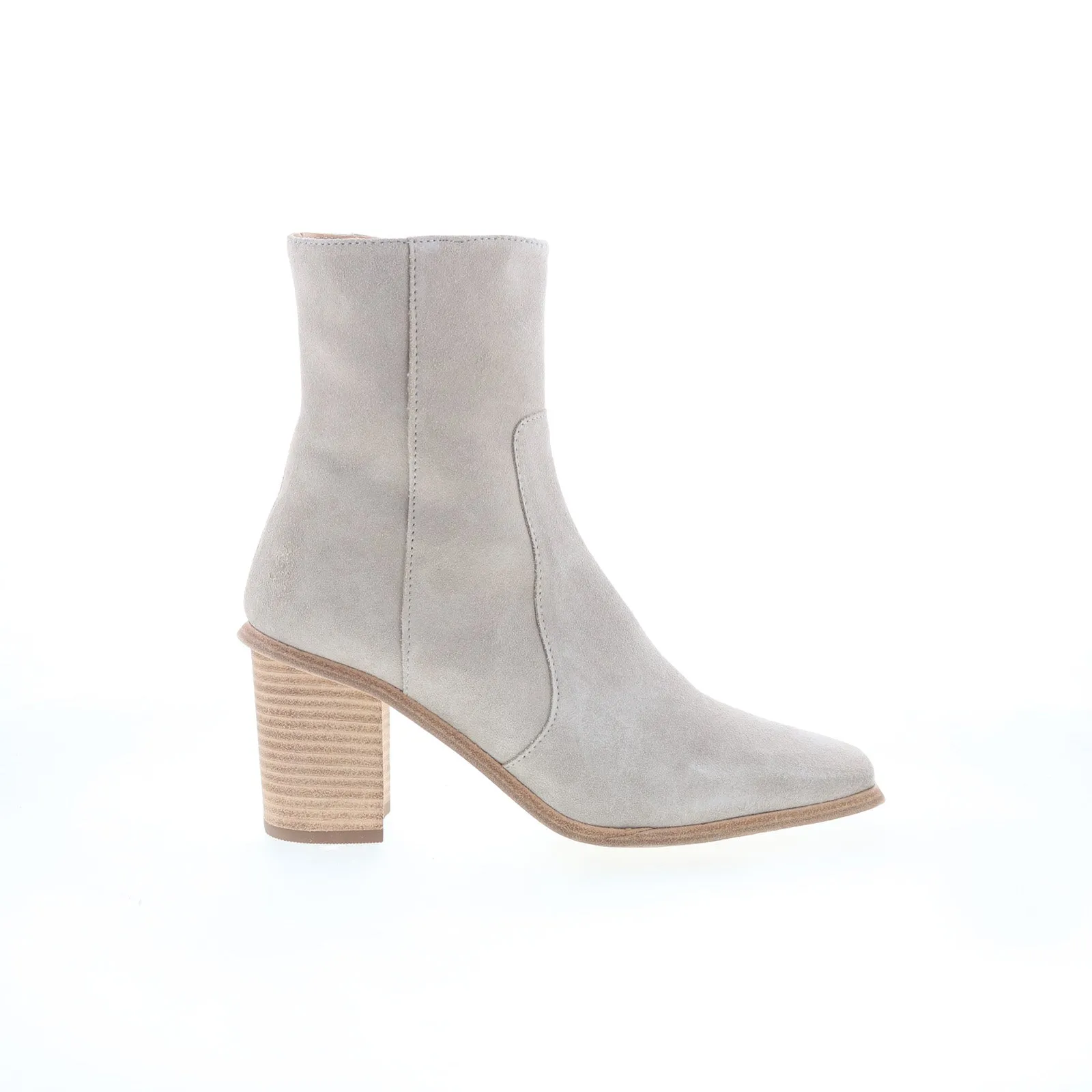 Adjustable Strap Functional Design Andre Assous Venice AA2VEN02 Womens Gray Suede Zipper Ankle & Booties Boots