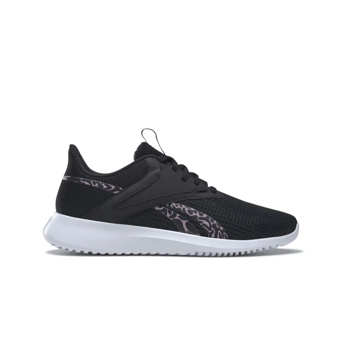 REEBOK GY4052 FLUXLITE WMN'S (Medium) Black/Lilac/Quartz Mesh Running Shoes anatomical Midfoot Focus