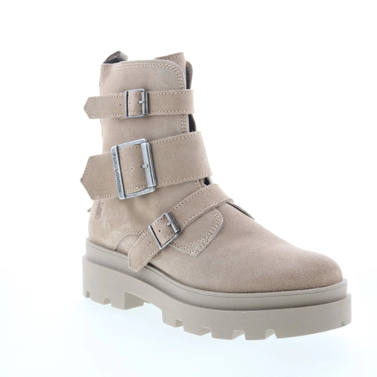 synthetic material Outdoor Explorer Fly London Jeda JEDA817FLY-002 Womens Gray Suede Zipper Casual Dress Boots