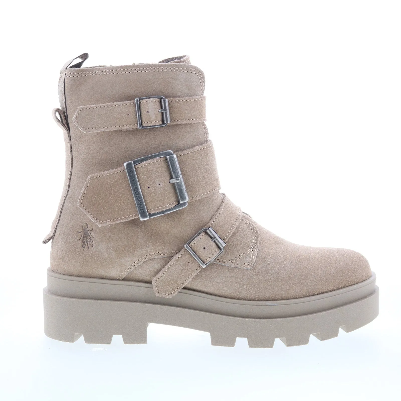 Fly London Jeda JEDA817FLY-002 Womens Gray Suede Zipper Casual Dress Boots Waterproof Protection Picnic