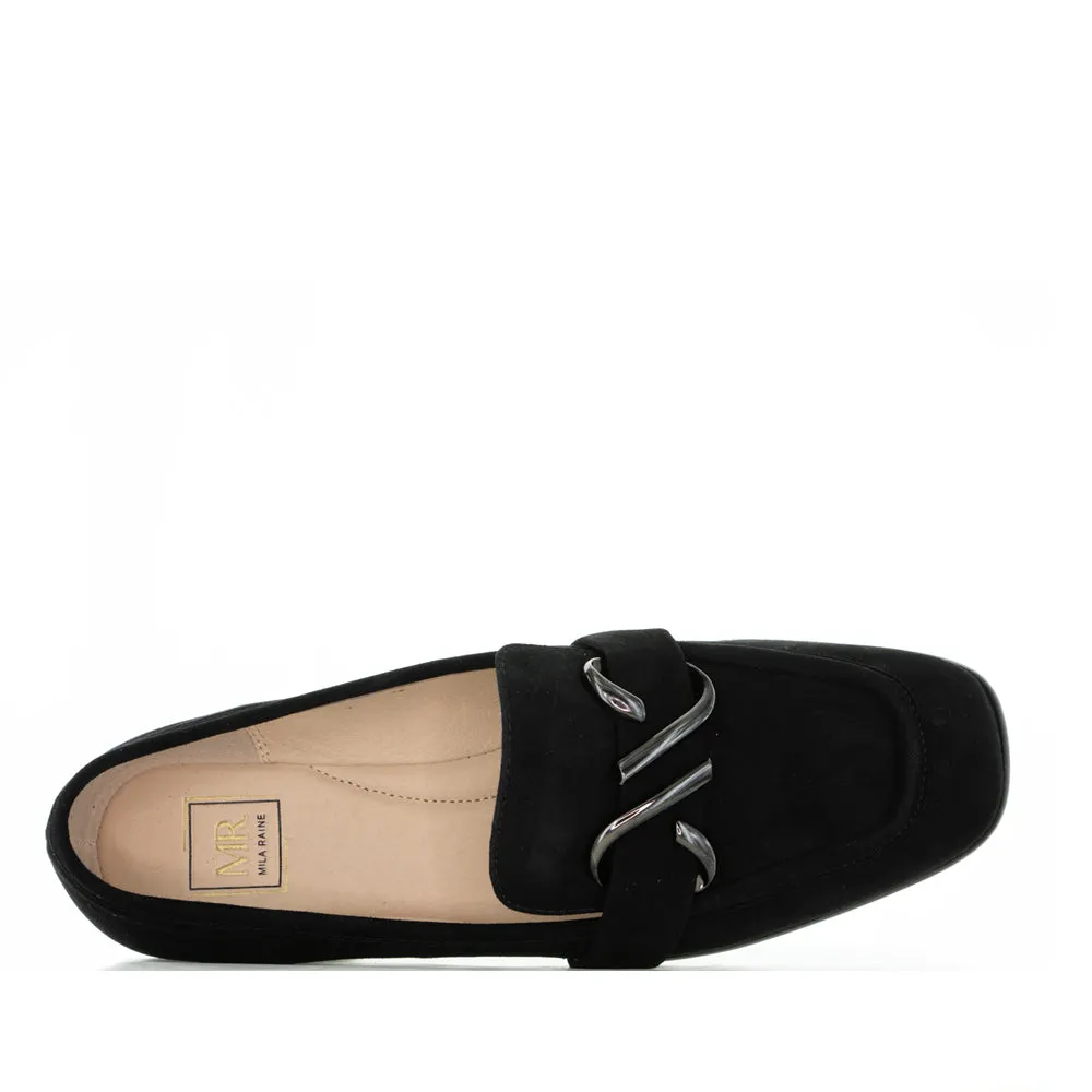MILA RAINE MAJOR BLACK SUEDE Trendy Sole Casual Support