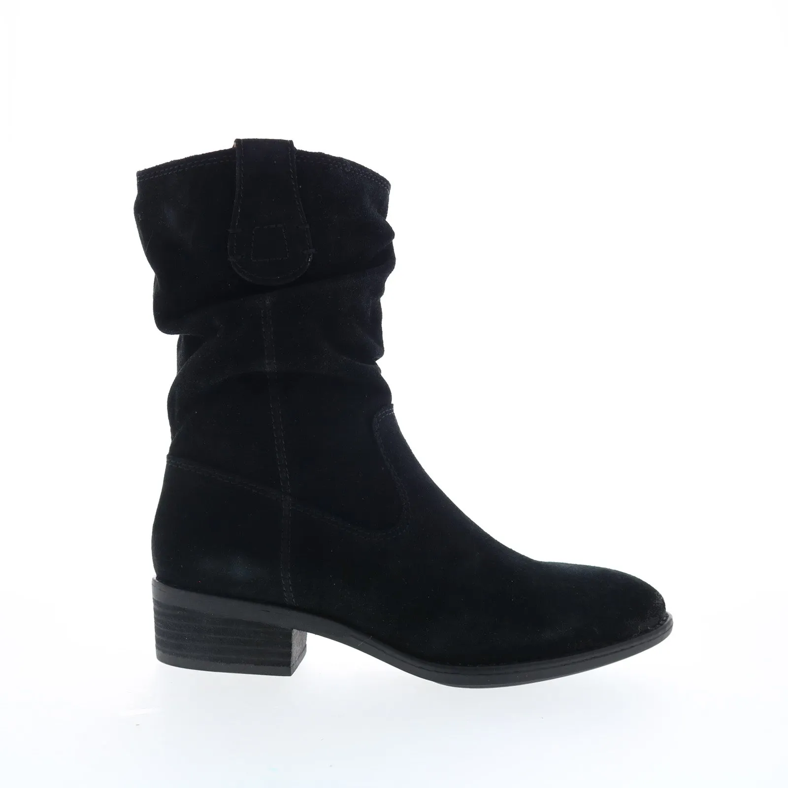 Reliable Support Comfortiva Chrysta CT0024201 Womens Black Suede Zipper Mid Calf Boots