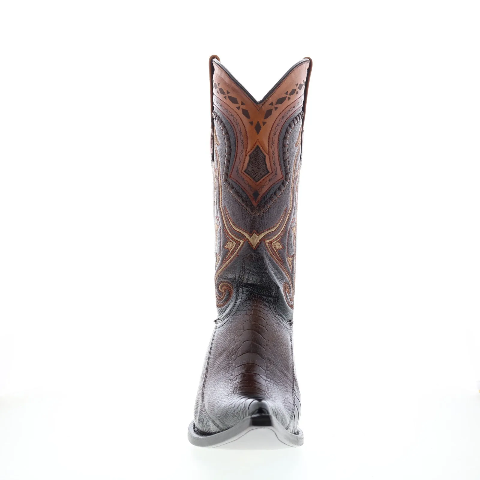 Active Wear Los Altos 3X Toe Ostrich Leg 9530516 Mens Brown Wide Cowboy Western Boots