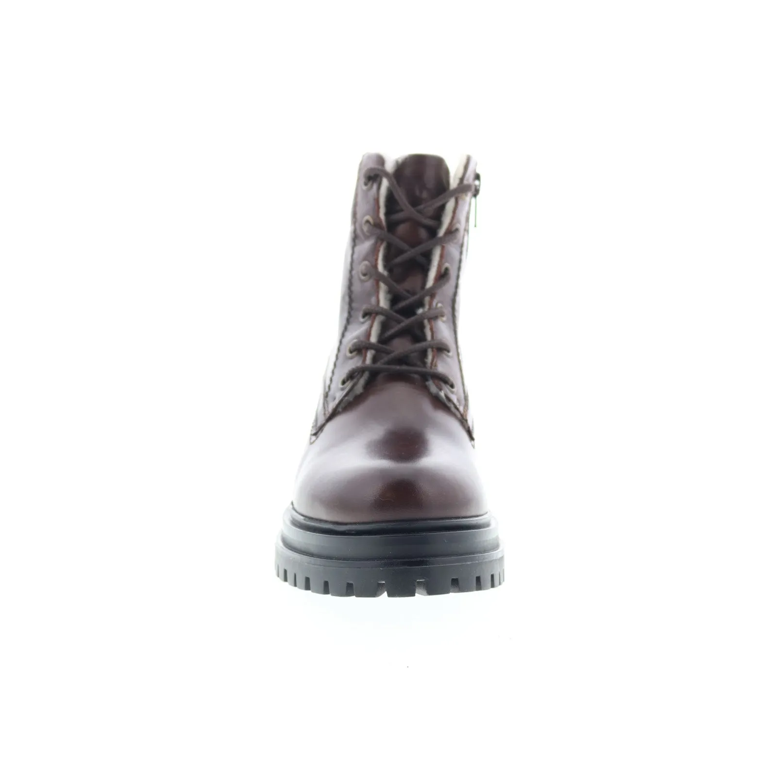 Comfortable Feeling Miz Mooz Lyss Womens Brown Leather Lace Up Casual Dress Boots