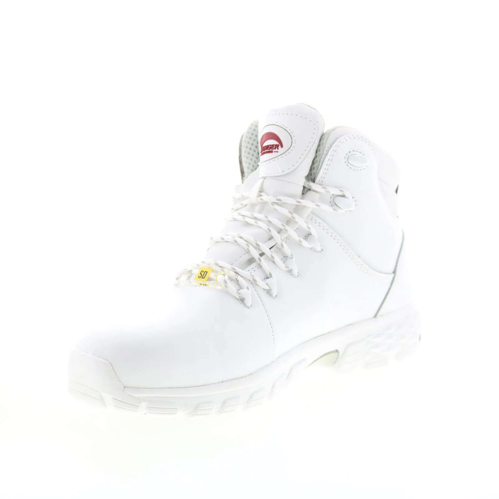 Avenger Flight Alloy Toe SD10 A7423 Mens White Leather Work Boots subtle style Impact absorption