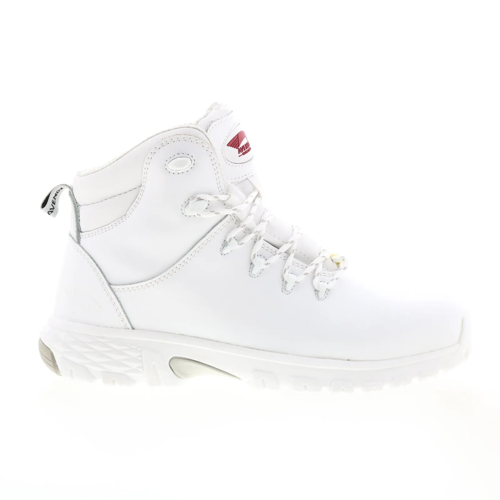 Avenger Flight Alloy Toe SD10 A7423 Mens White Leather Work Boots day trip