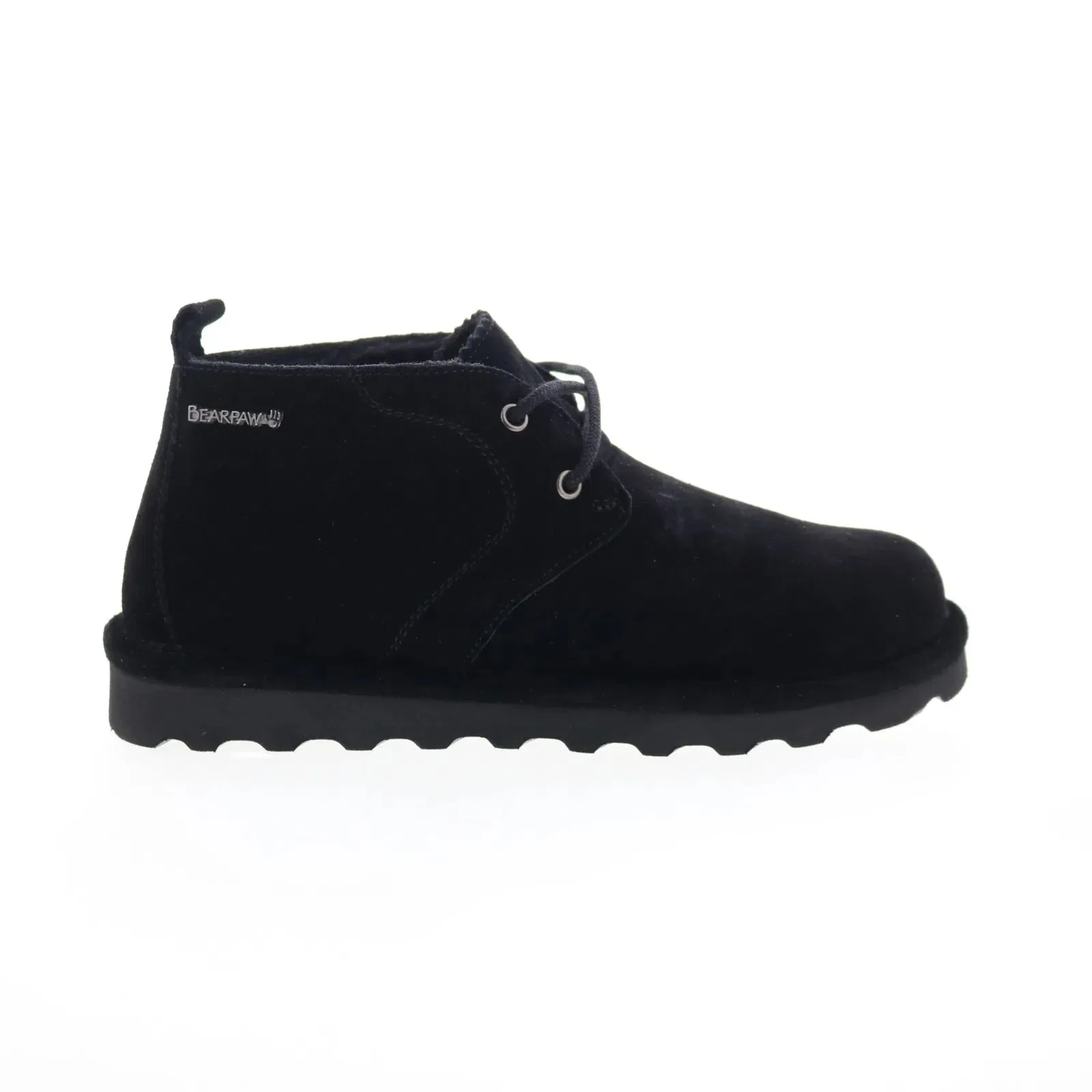 Padded Tongue Bearpaw Skye 2578W-011 Womens Black Suede Lace Up Chukkas Boots