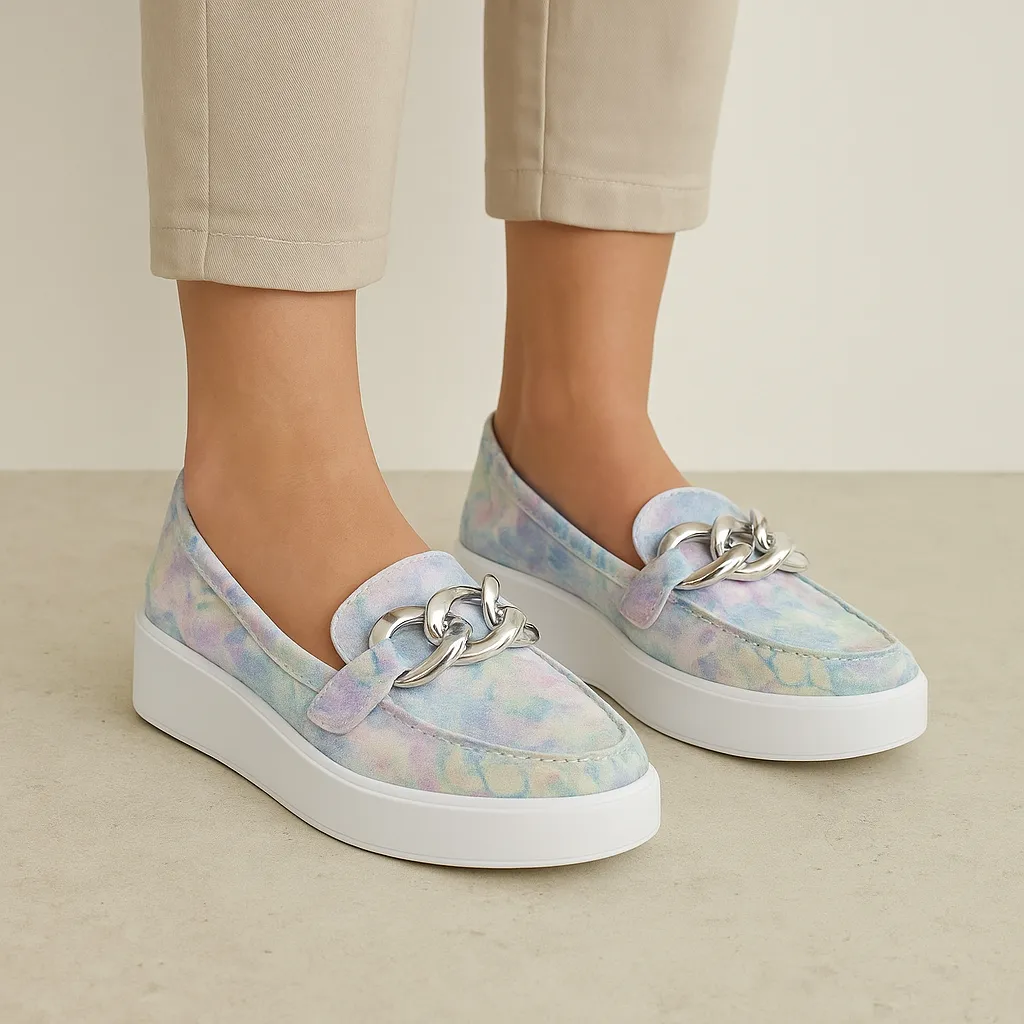 ZIERA ZURINA PASTEL METAL Elegant Casual Shoes Effortless Slip-On