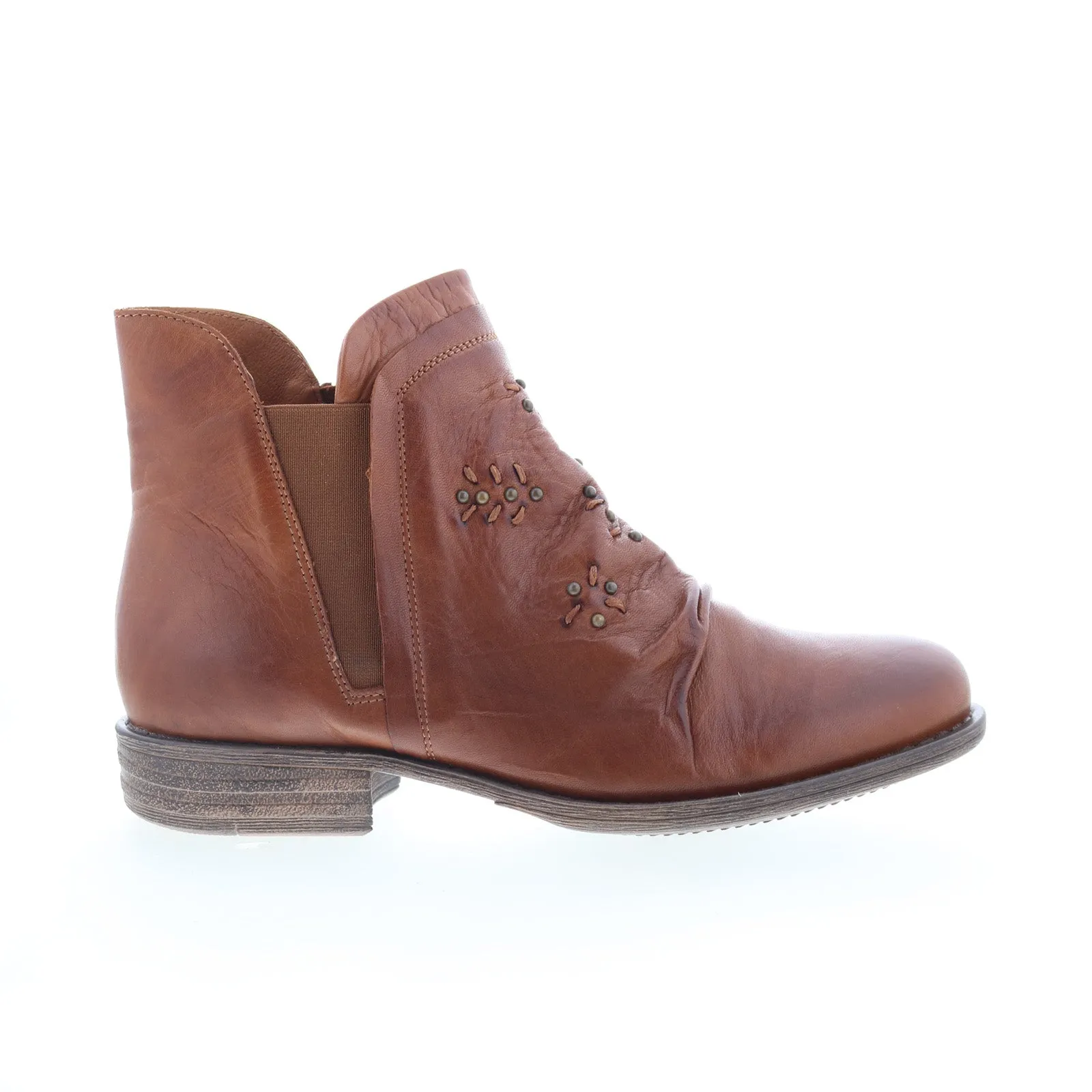 Soft Padding Comfortable Movement Miz Mooz Limit Womens Brown Leather Zipper Ankle & Booties Boots