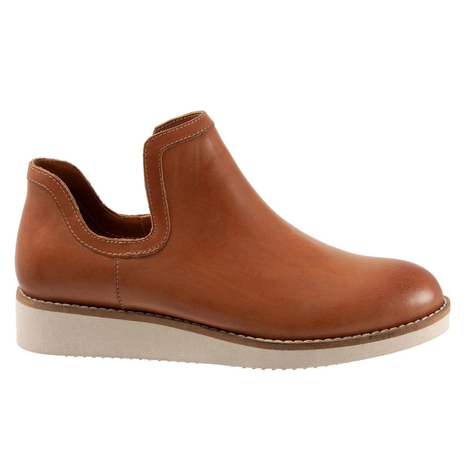 Softwalk Woodbury S2260-215 Womens Brown Leather Ankle & Booties Boots High Traction